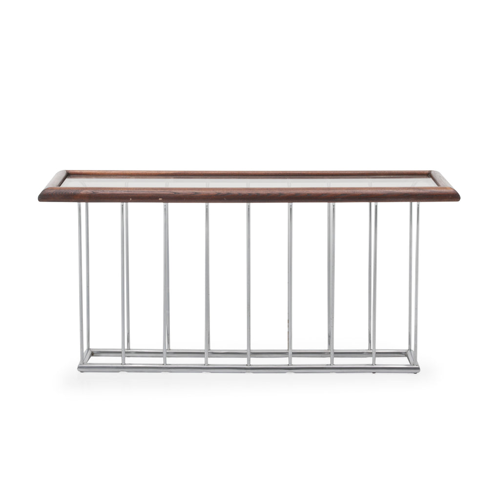 Wood and Wire Console Table
