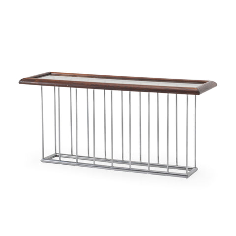 Wood and Wire Console Table