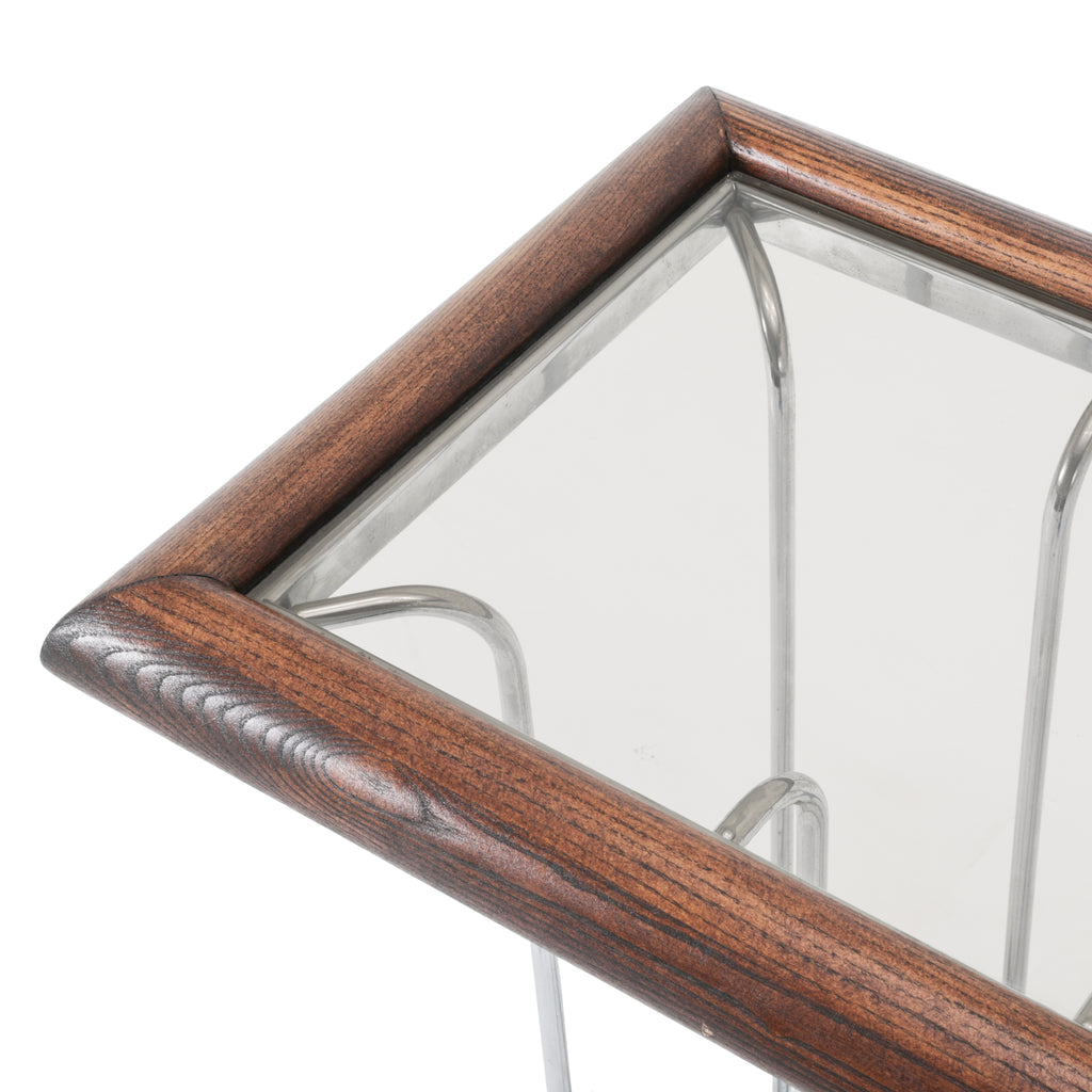 Wood and Wire Console Table