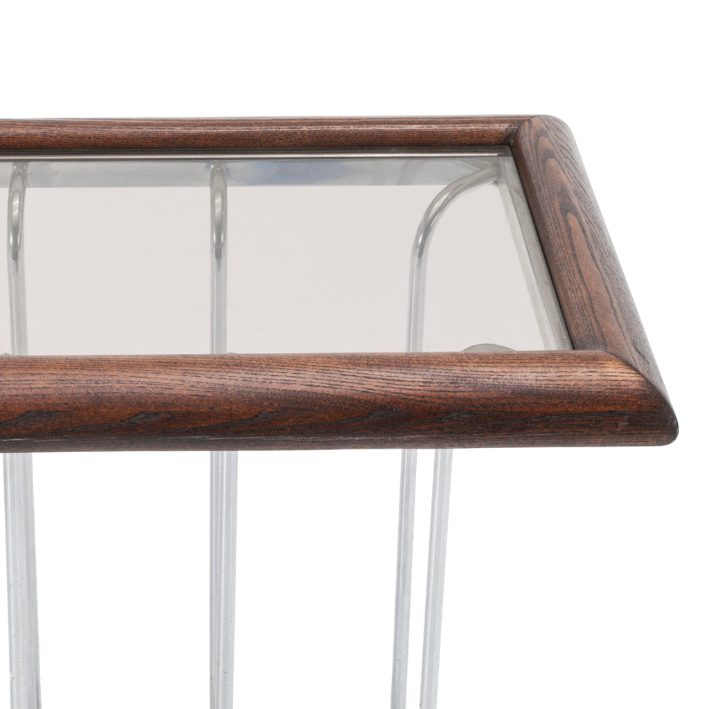 Wood and Wire Console Table