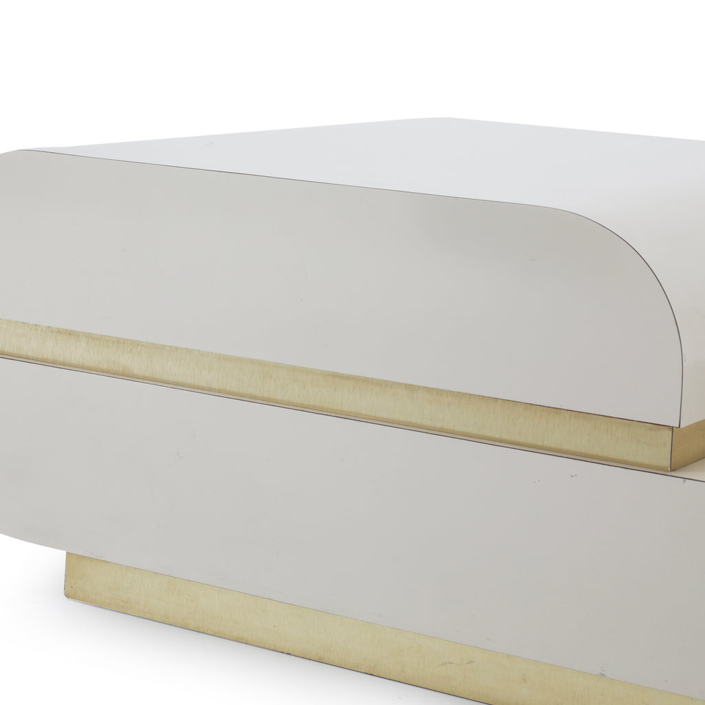 Cream & Gold 2-Tier Coffee Table