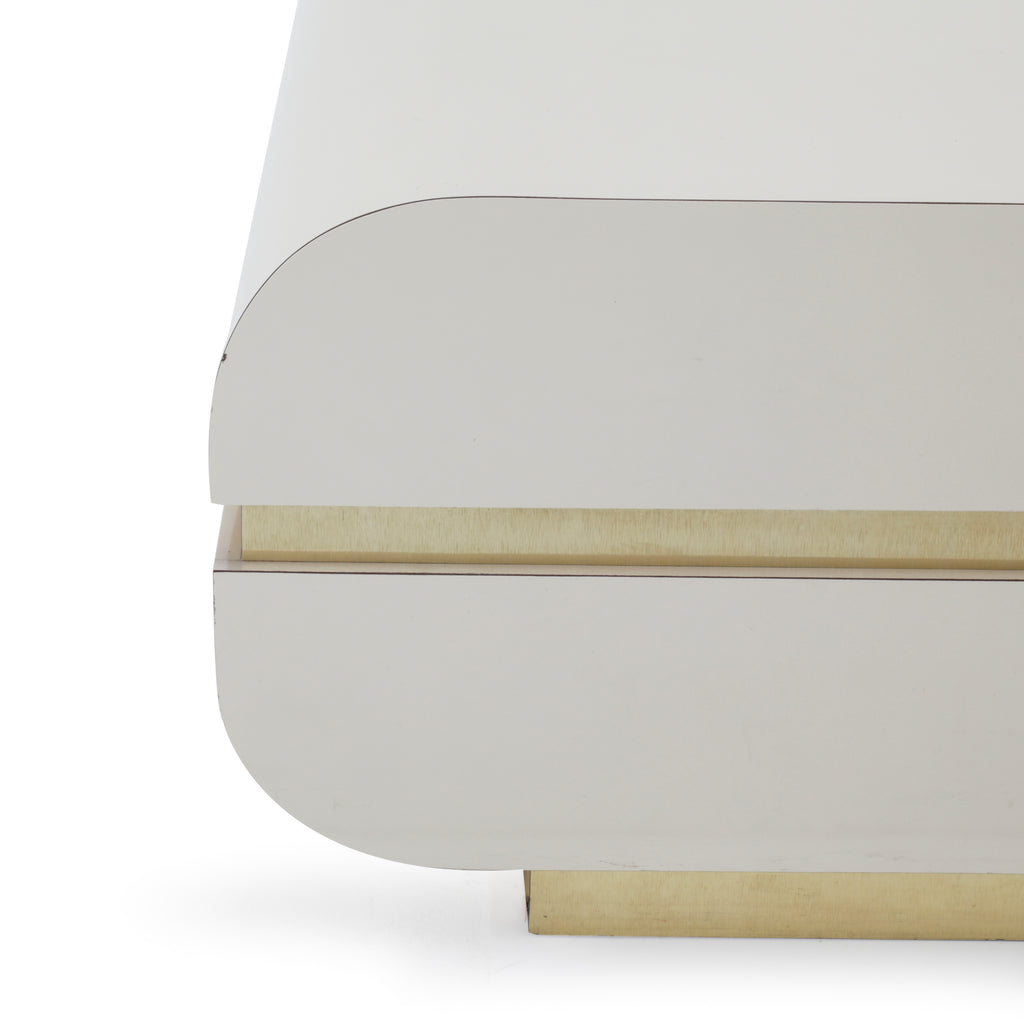 Cream & Gold 2-Tier Coffee Table