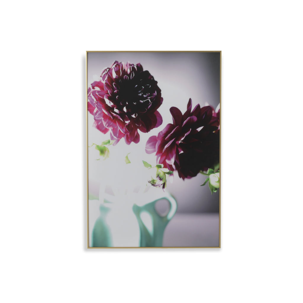 (A+D) Purple Flowers on Gold Frame