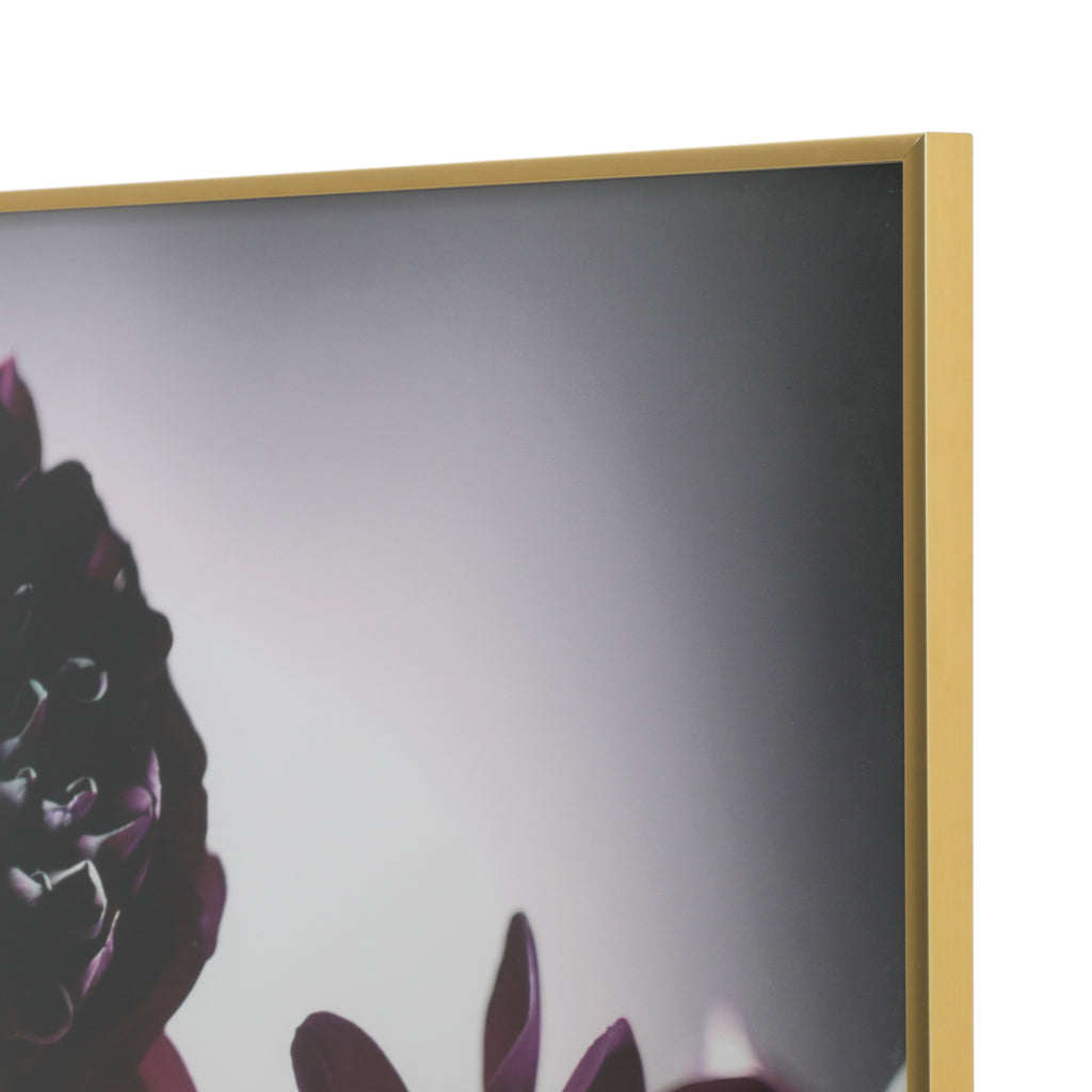 (A+D) Purple Flowers on Gold Frame
