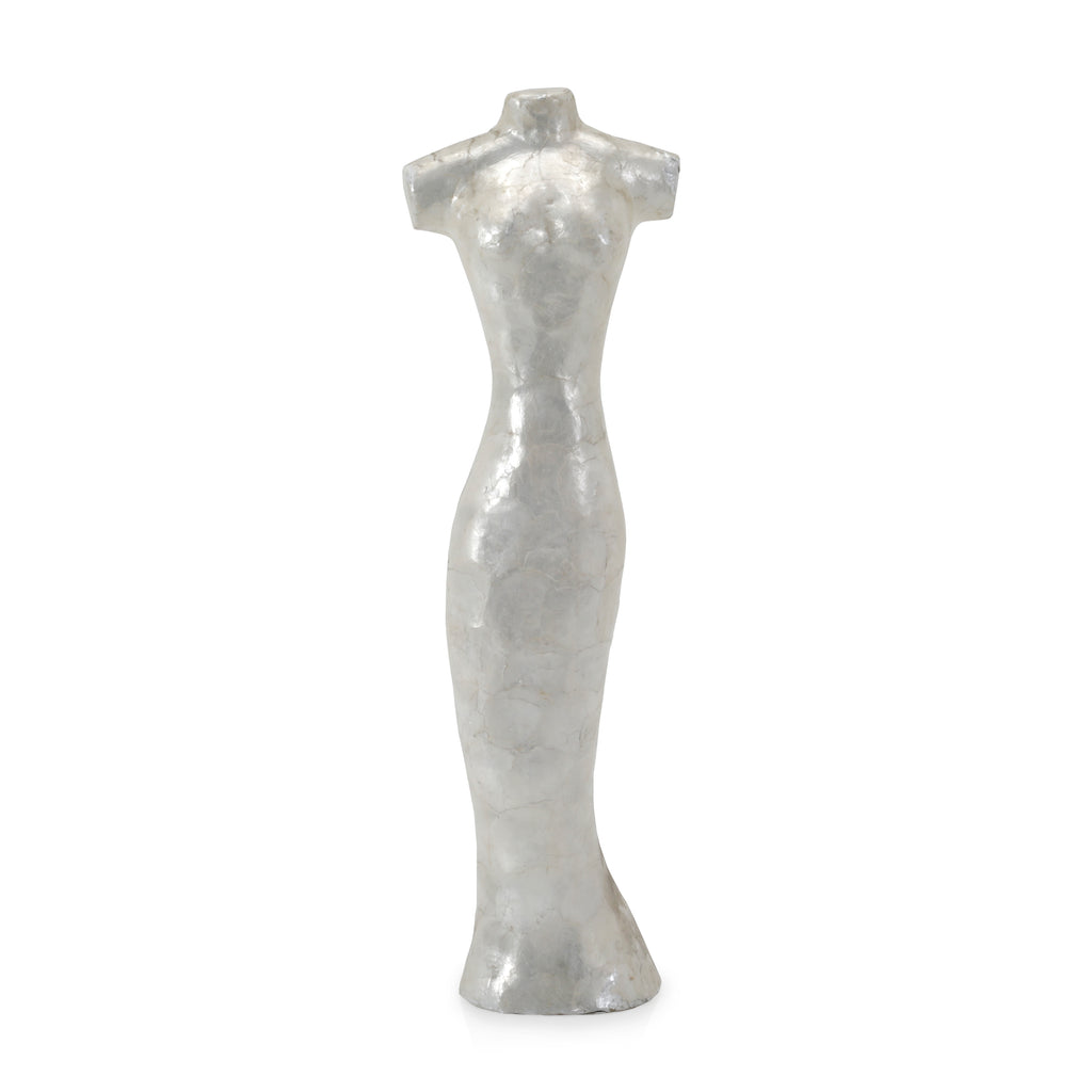 White Plaster Female Table Sculpture