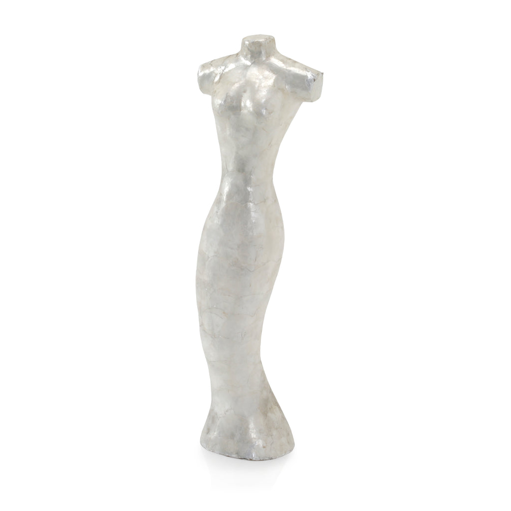 White Plaster Female Table Sculpture
