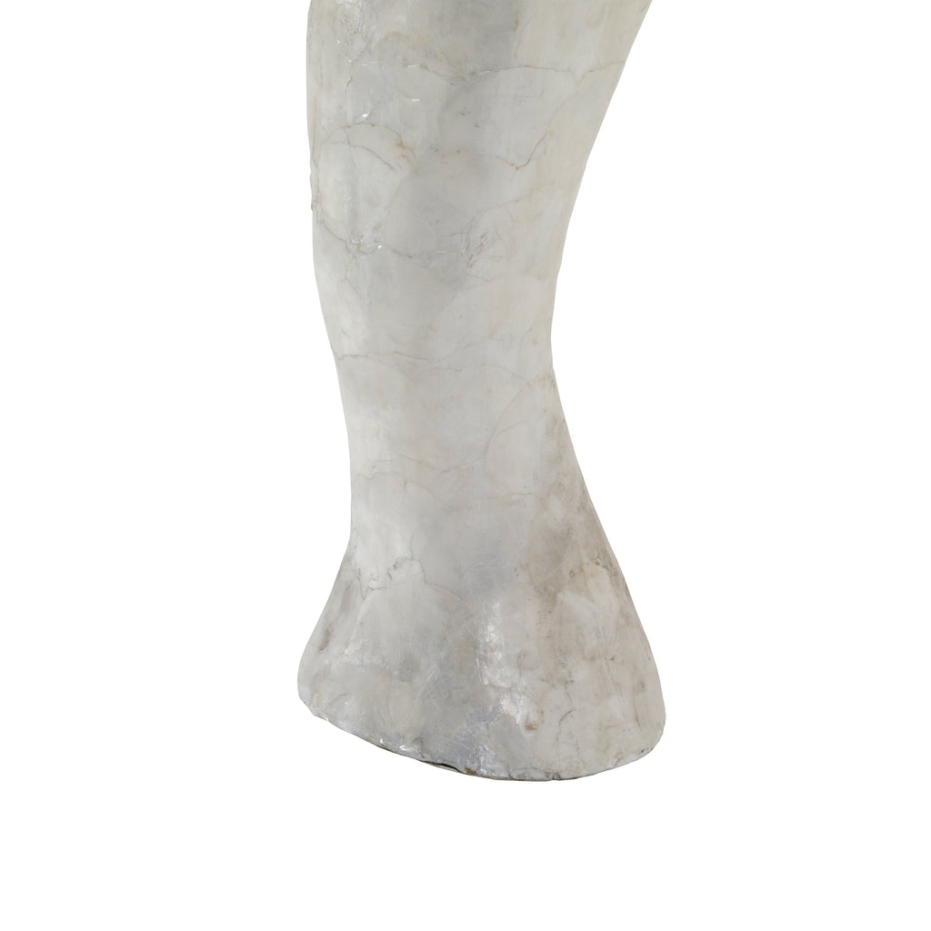 White Plaster Female Table Sculpture