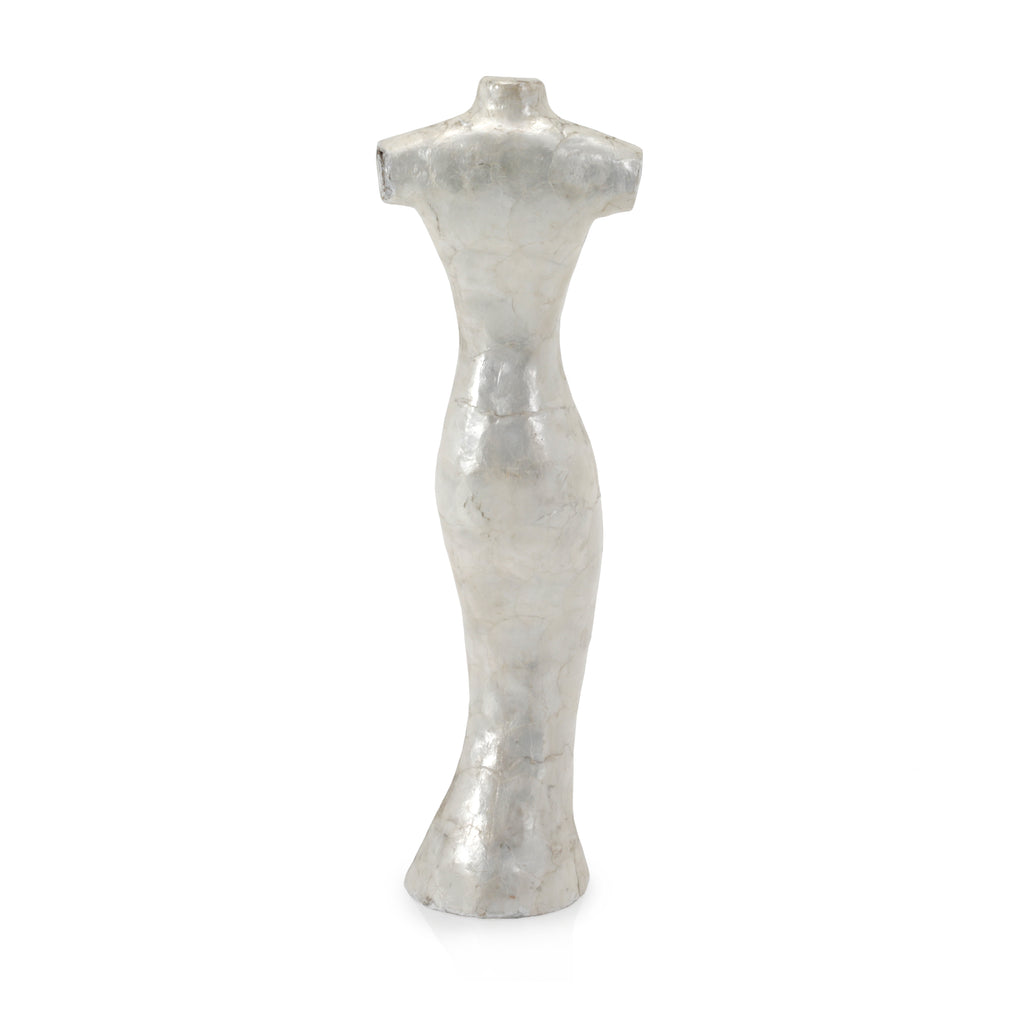 White Plaster Female Table Sculpture