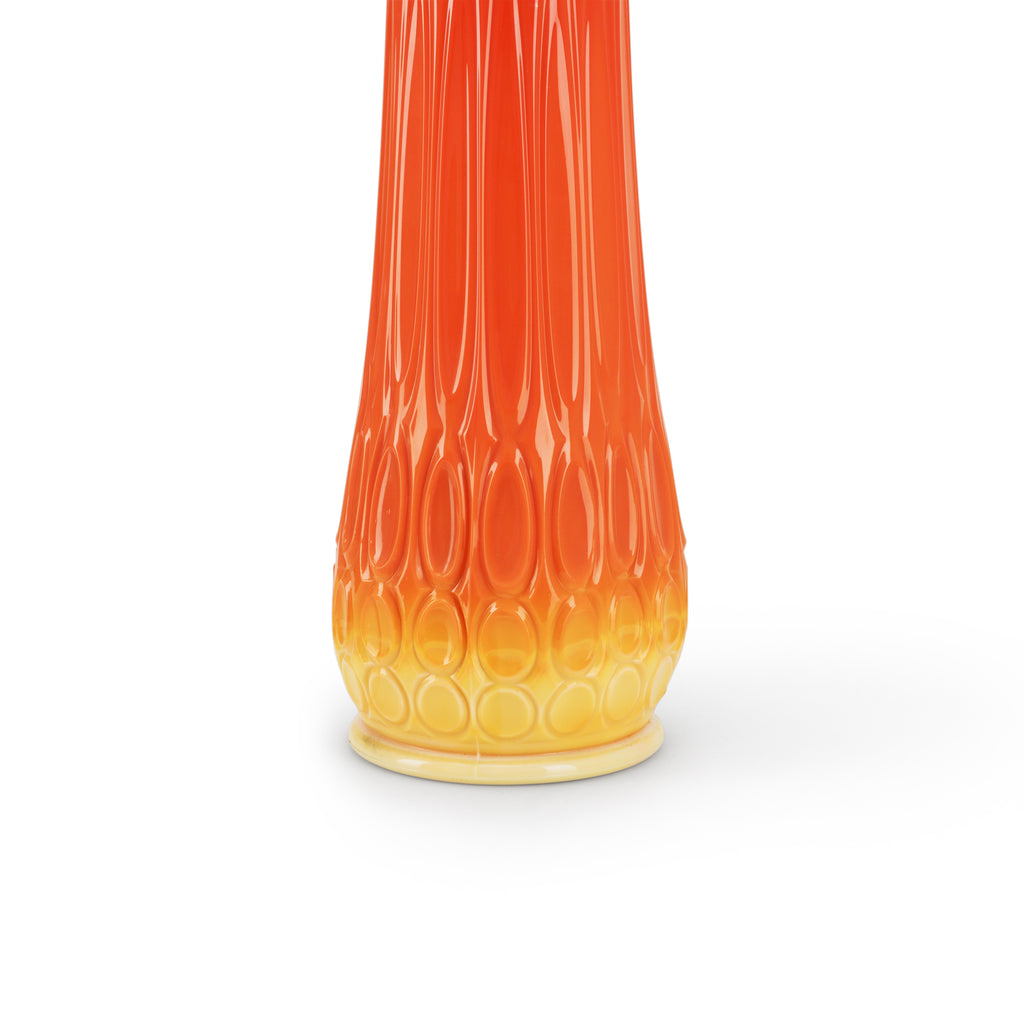 Tall Orange Fire Floral Vase #2