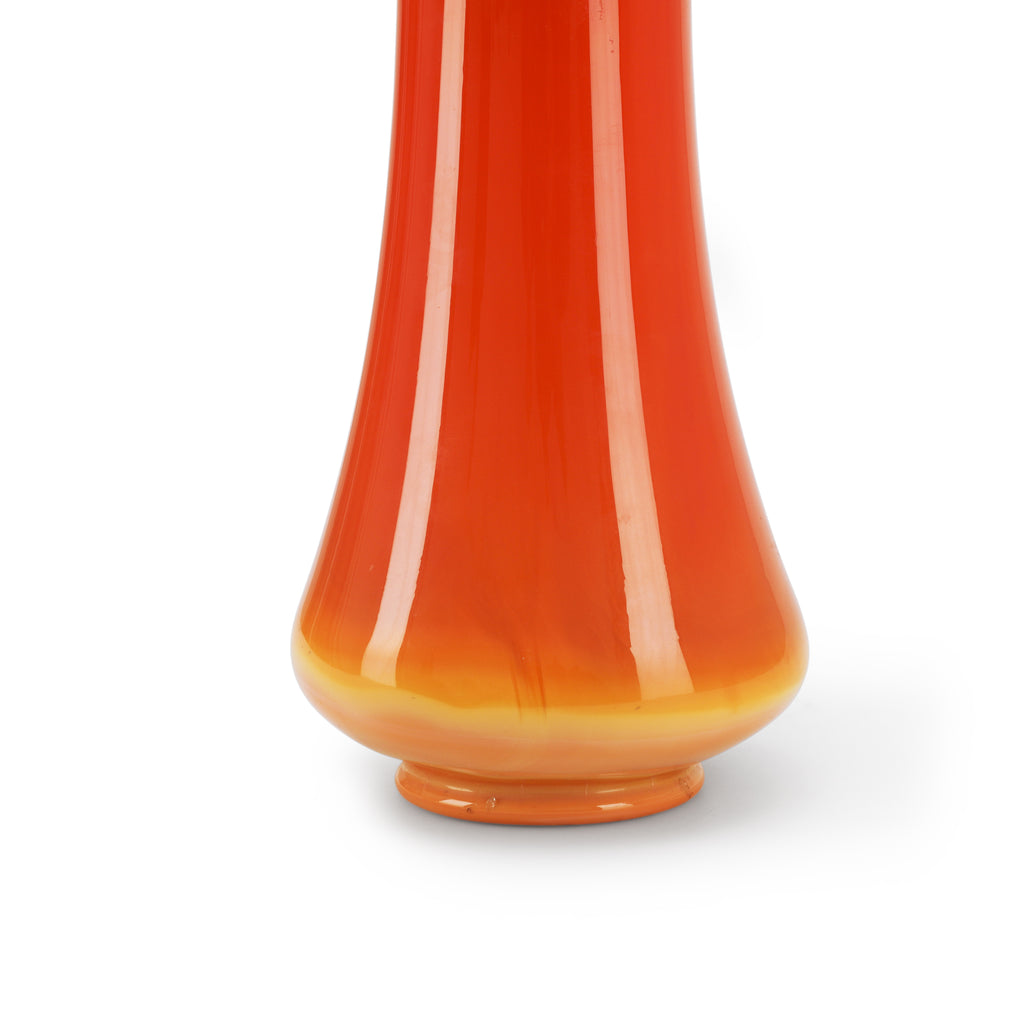 Small Orange Fire Vase