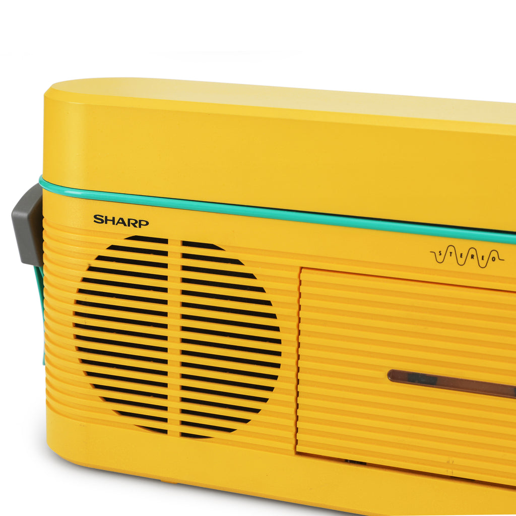Vintage Yellow Sharp Radio