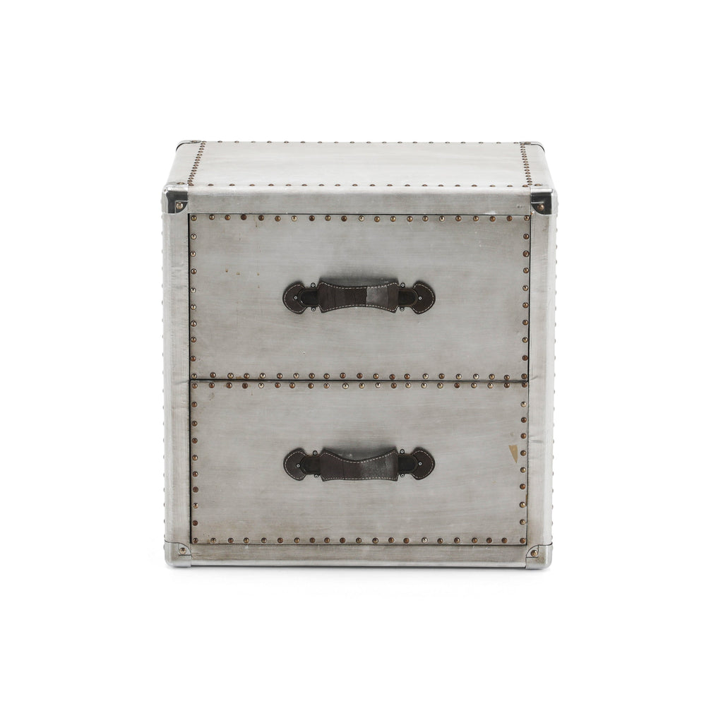 Silver Studded Bedside Table