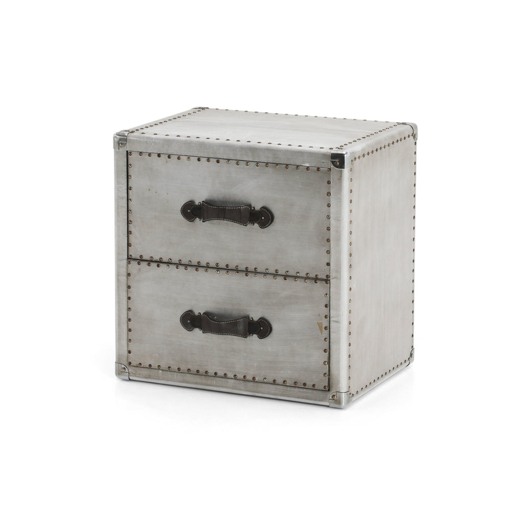 Silver Studded Bedside Table