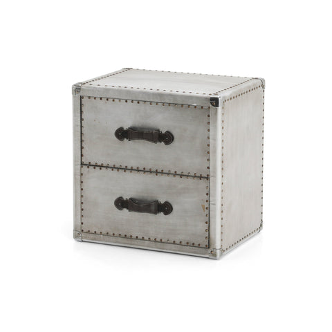Silver Studded Bedside Table