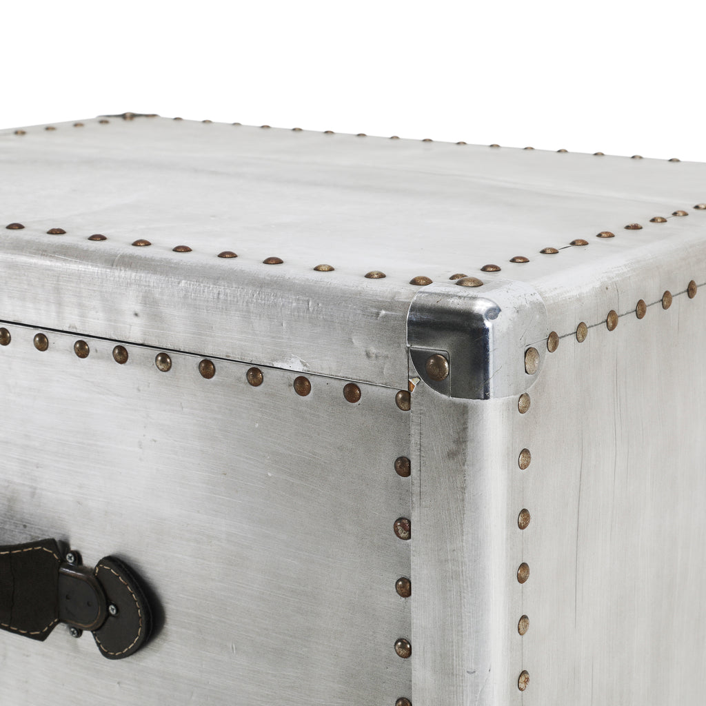 Silver Studded Bedside Table