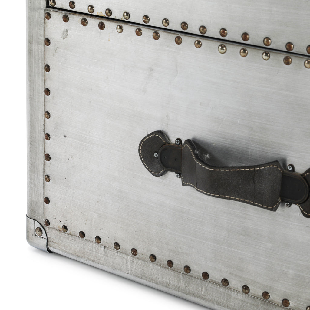 Silver Studded Bedside Table