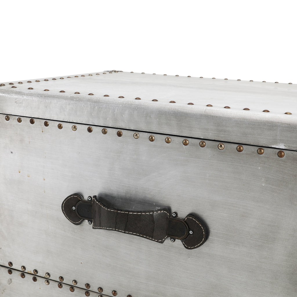 Silver Studded Bedside Table