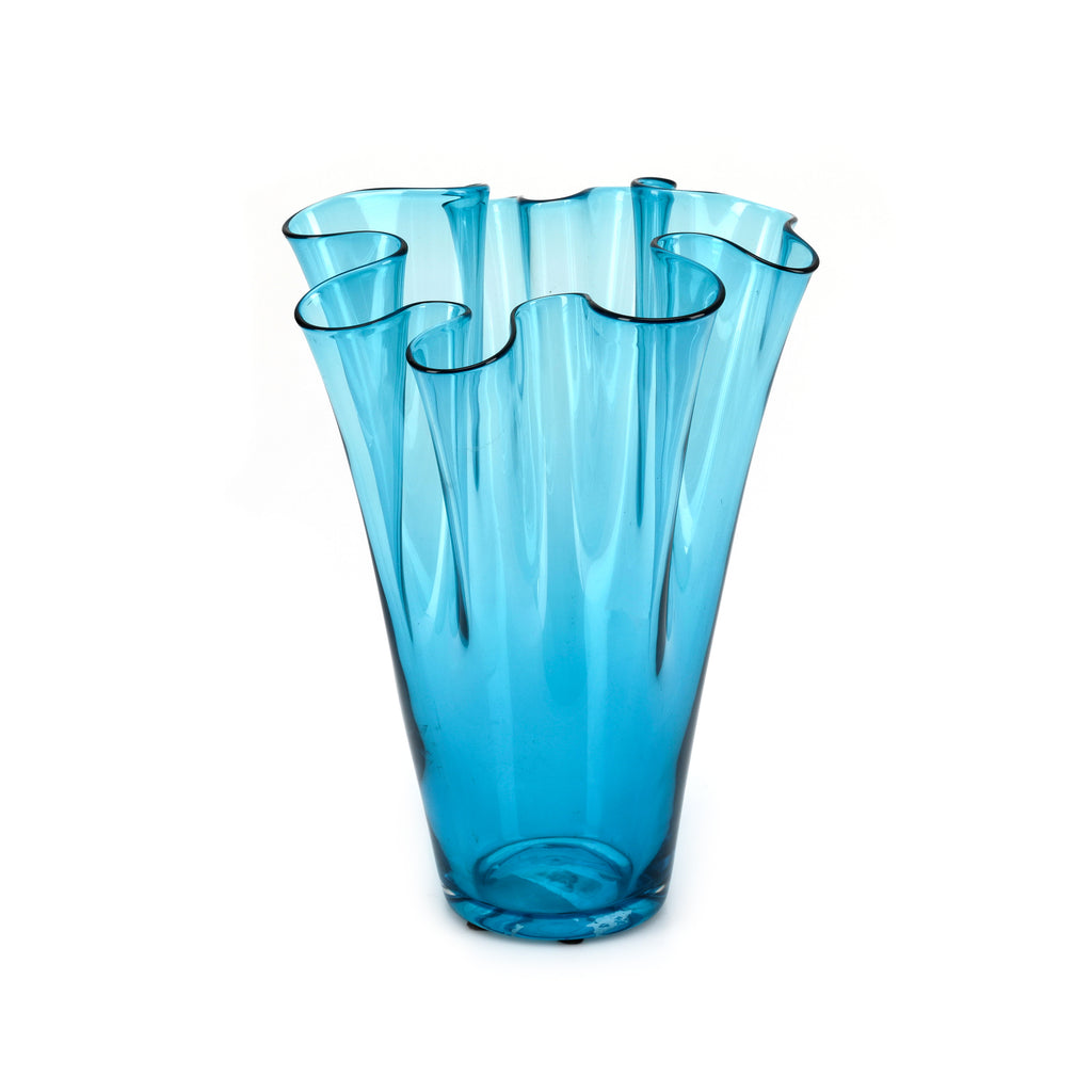 Blue Wave Glass Vase (A+D)