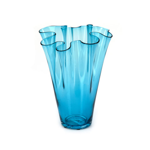 Blue Wave Glass Vase (A+D)