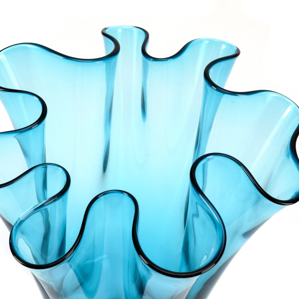 Blue Wave Glass Vase (A+D)