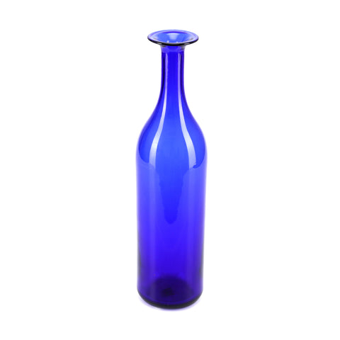 Dark Blue Glass Bottle Vase (A+D)