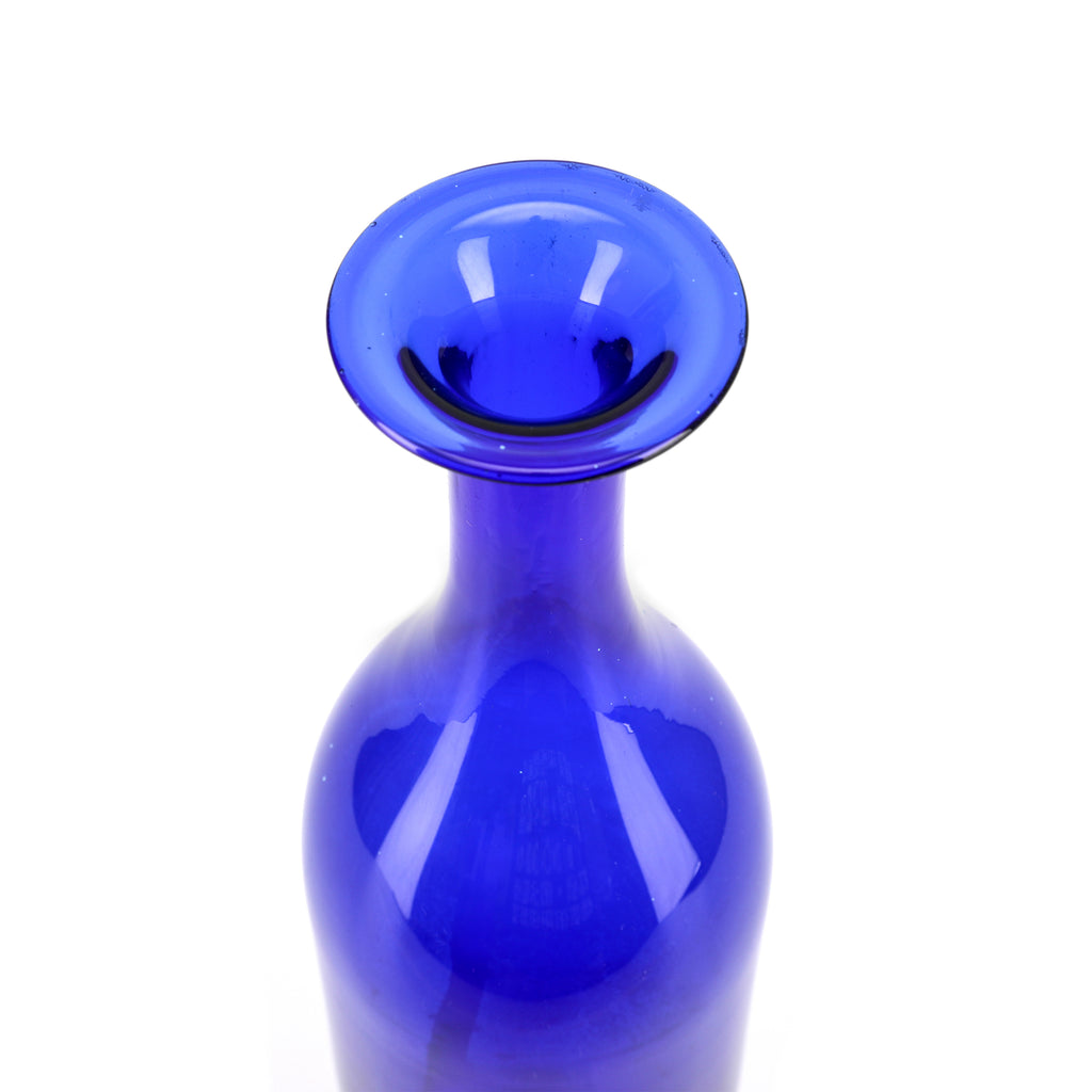 Dark Blue Glass Bottle Vase (A+D)