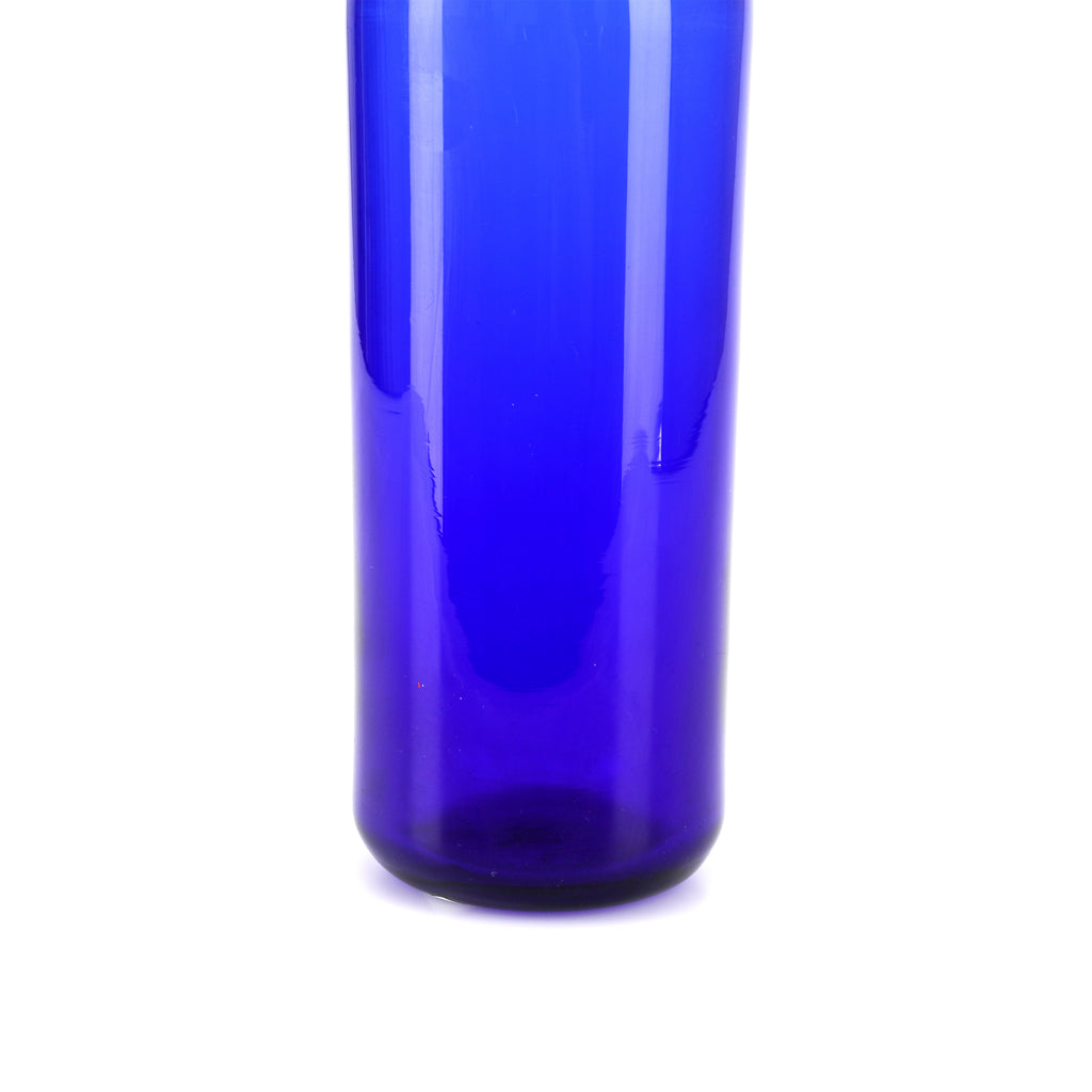 Dark Blue Glass Bottle Vase (A+D)