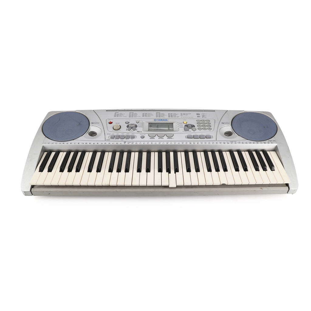 Silver Yamaha Keyboard w/ Blue Speakers