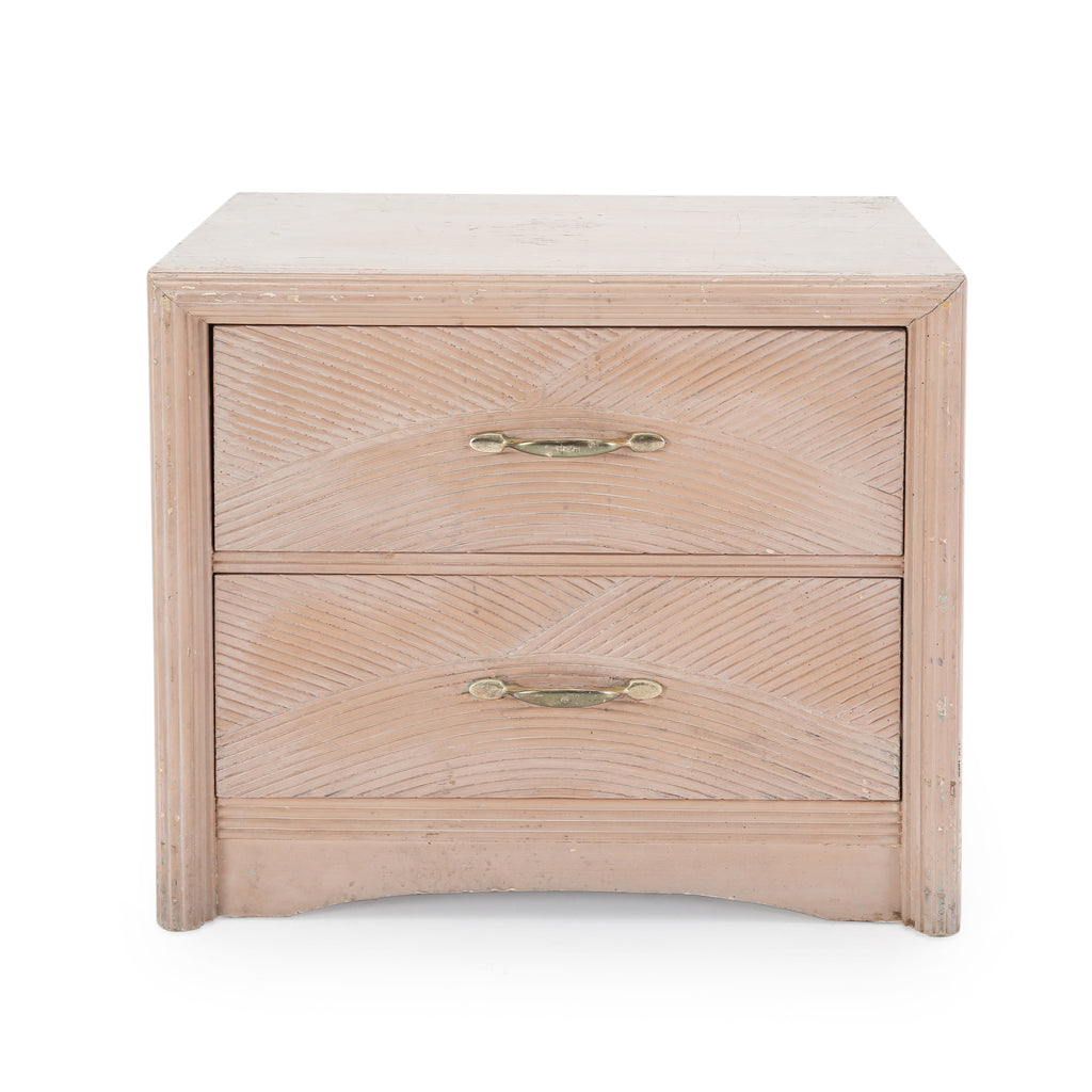 Pink Deco 2-Drawer Nightstand
