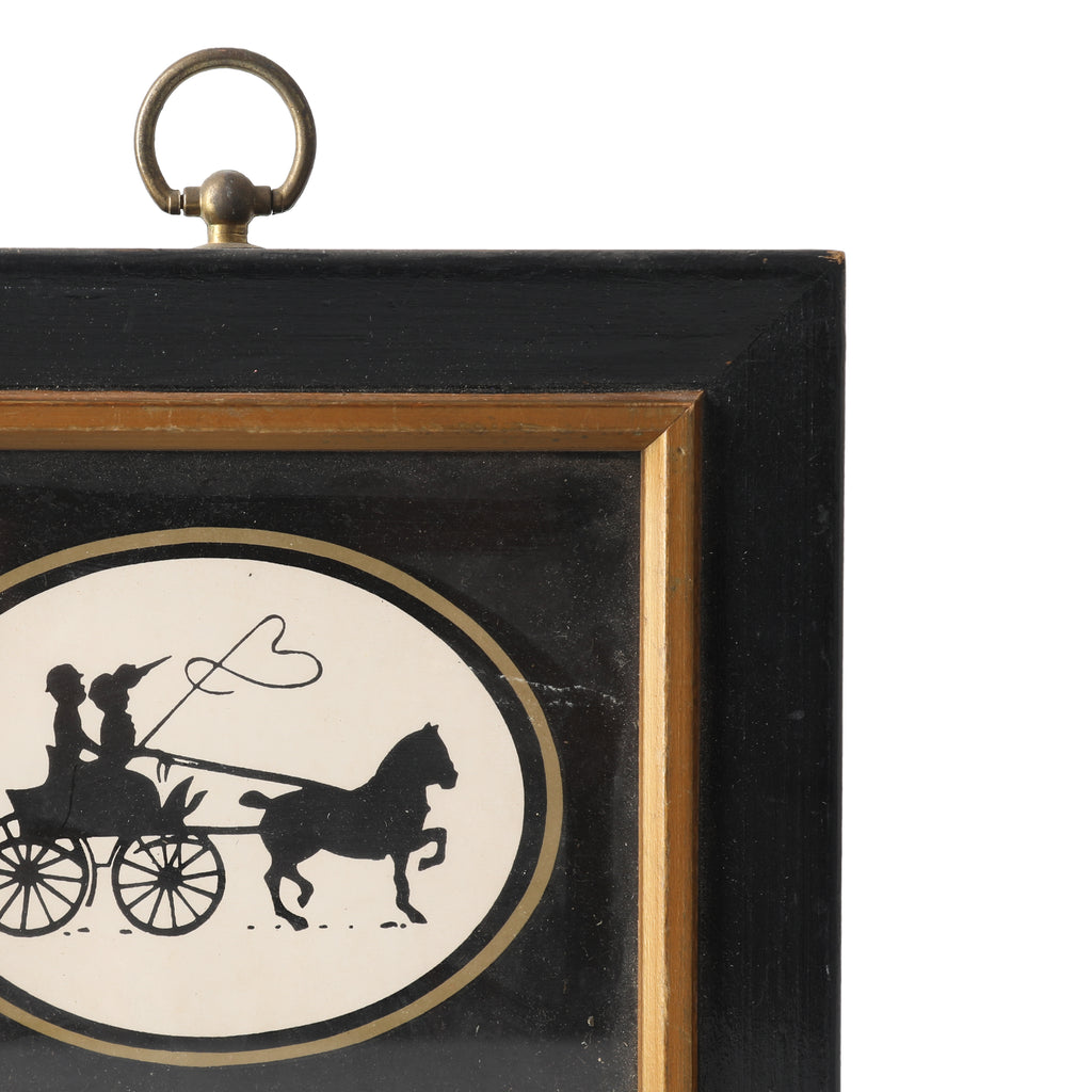 Horse Drawn Carriage Print #1 - Black Frame (A+D)