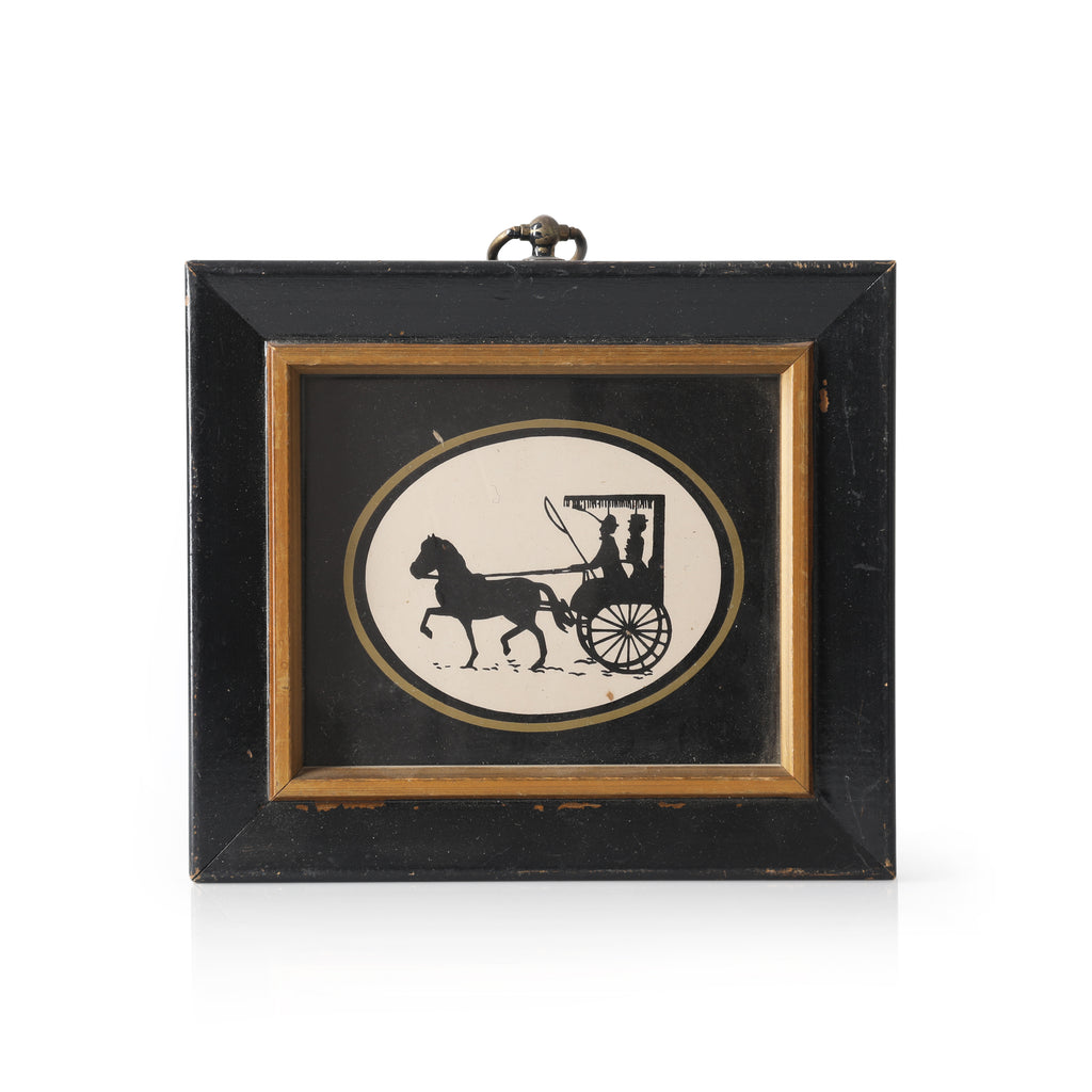 Horse Drawn Carriage Print #2 - Black Frame