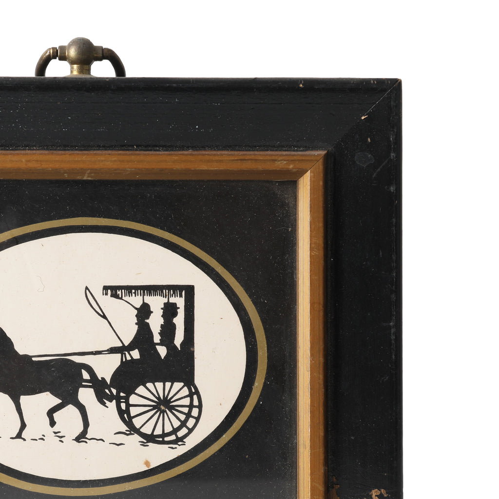 Horse Drawn Carriage Print #2 - Black Frame (A+D)