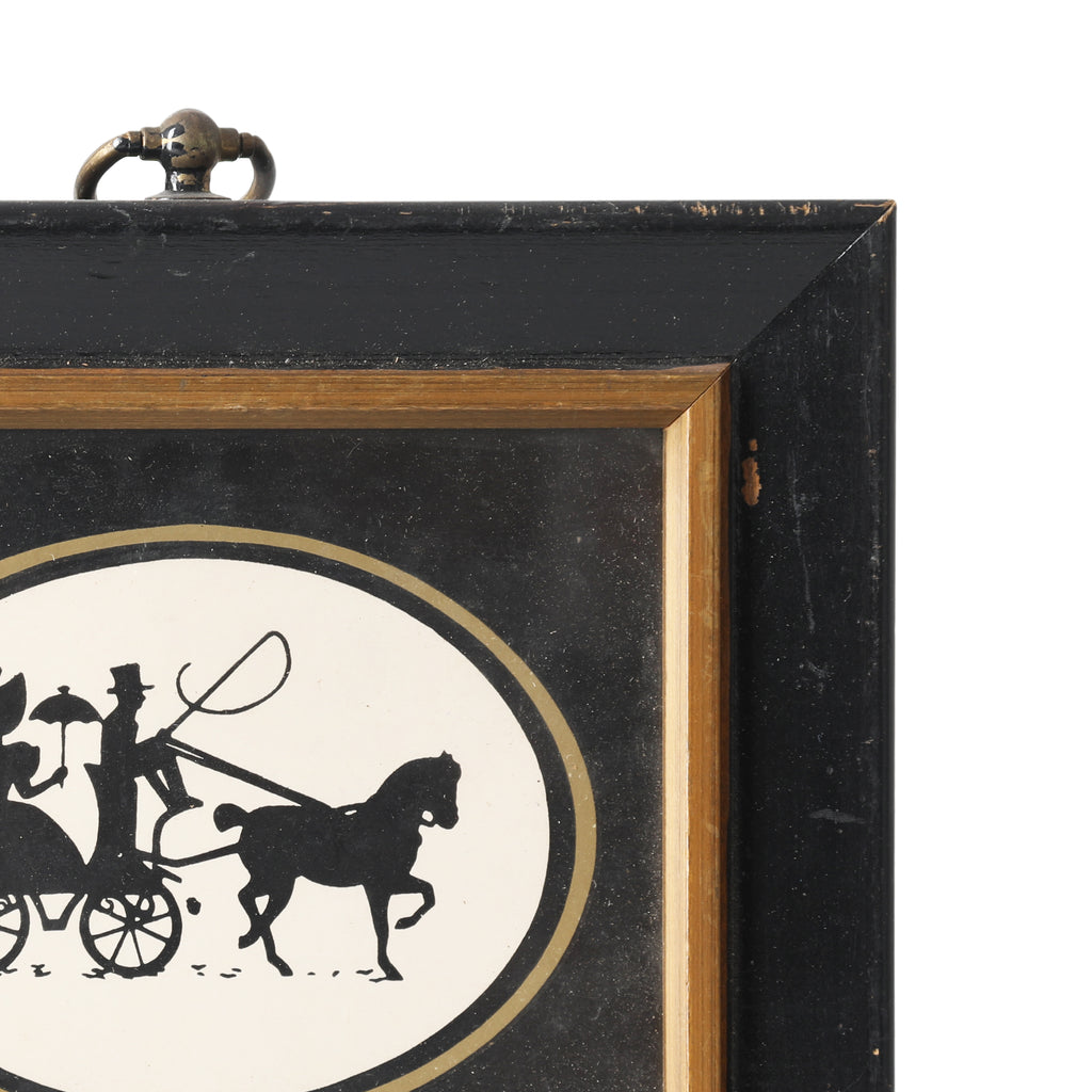 Horse Drawn Carriage Print #4 - Black Frame (A+D)