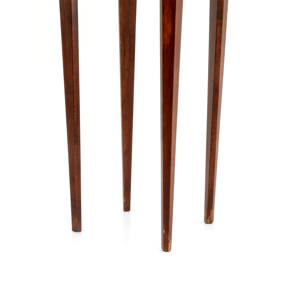 Tall Dark Wood / Glass Pedestal