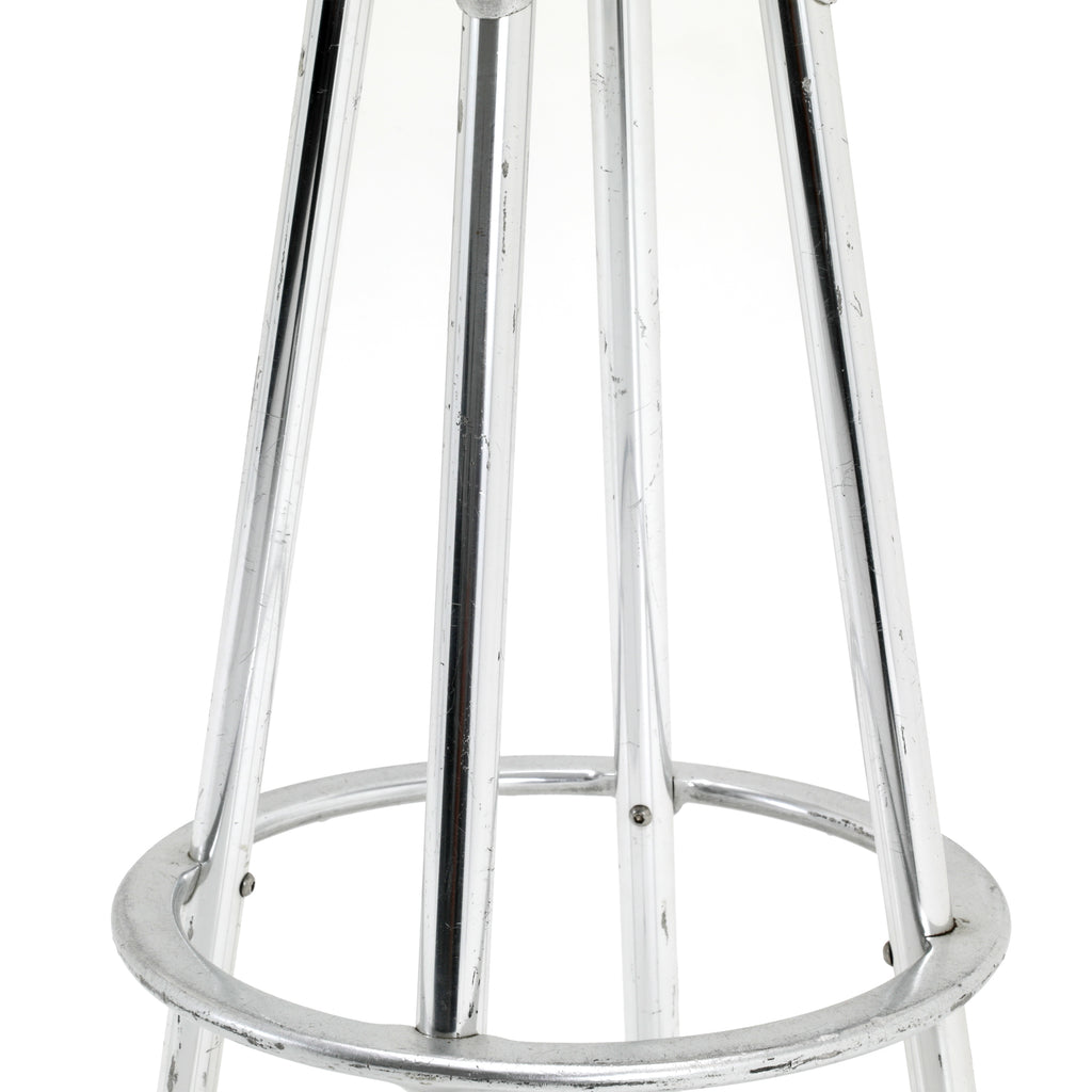 Glossy Red and Chrome Bar Stool