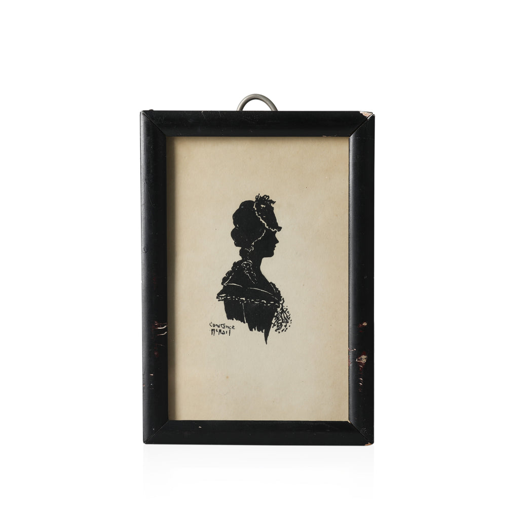 Colonial Era Woman Print B&W (A+D)