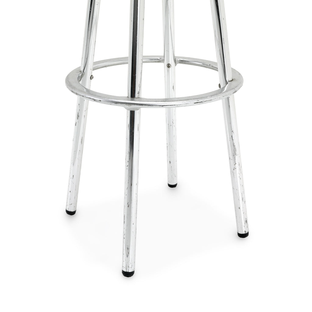 Glossy Red and Chrome Bar Stool