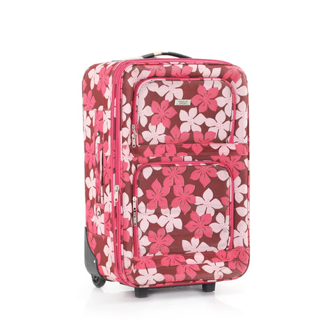 Pink Floral Charlie Sport Rolling Bag