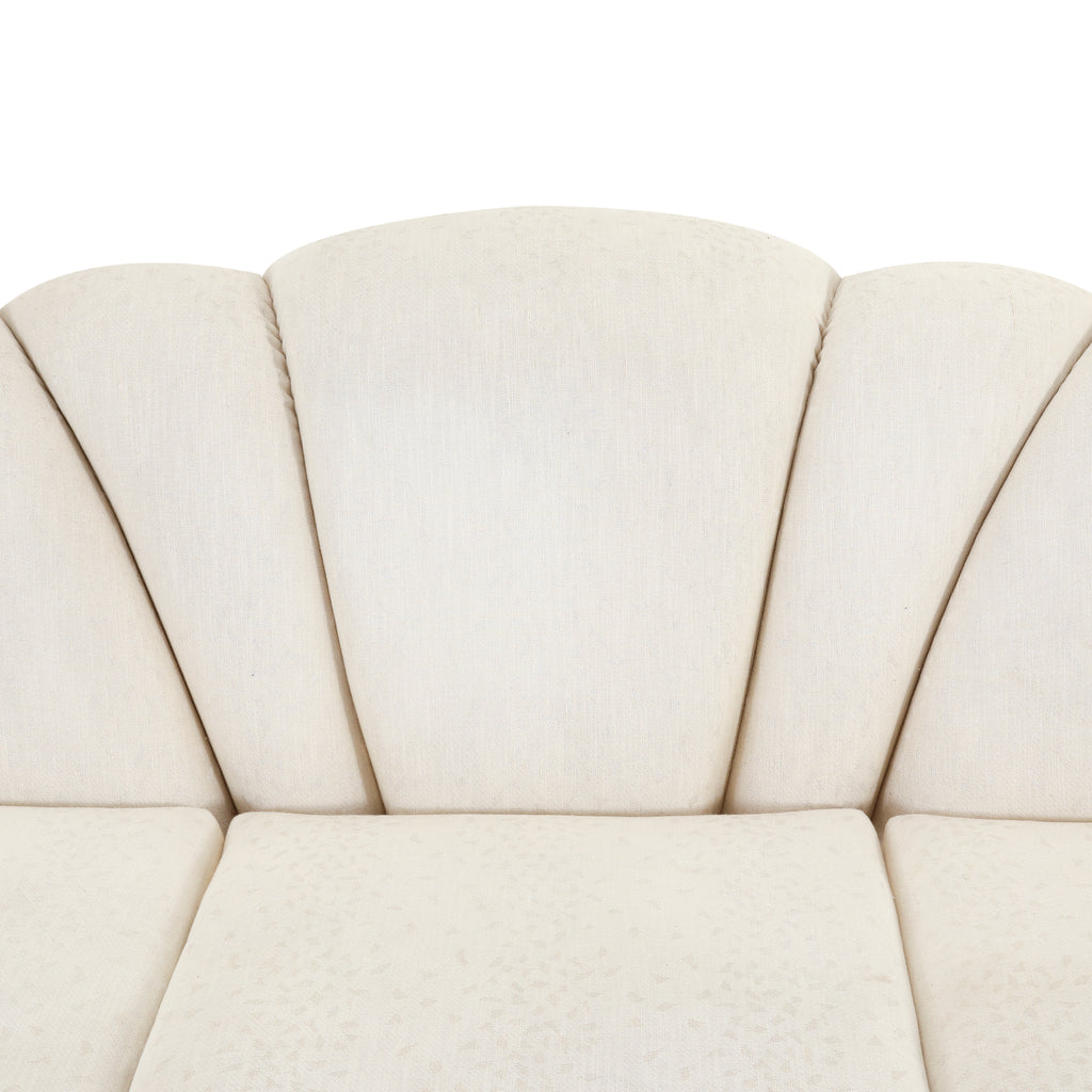 White Deco Sofa with Gold Trim