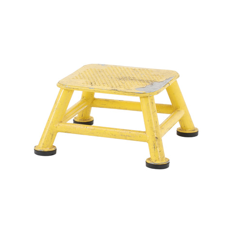 Rustic Yellow Industrial Step Stool