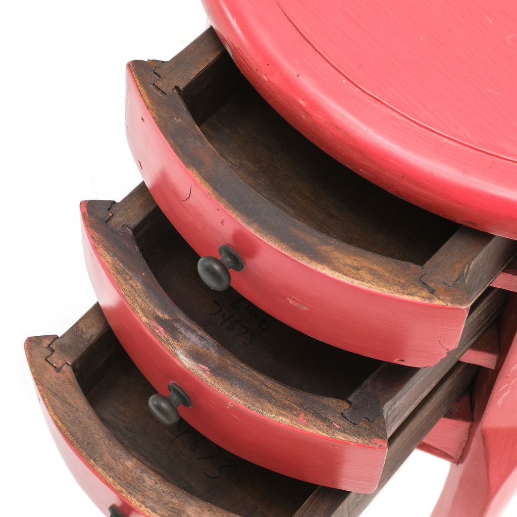 Hot Pink Wooden Bedside Table