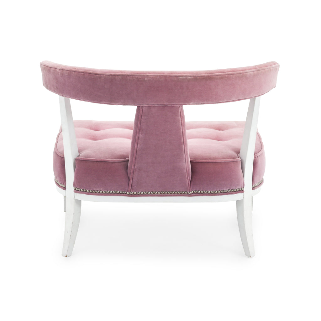 Pink Tufted Wingback Chair