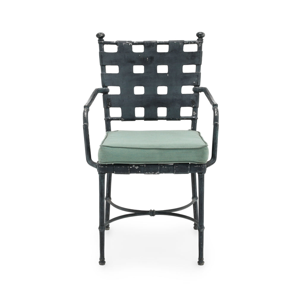Rustic Black Playboy Mansion Iron Patio Chair