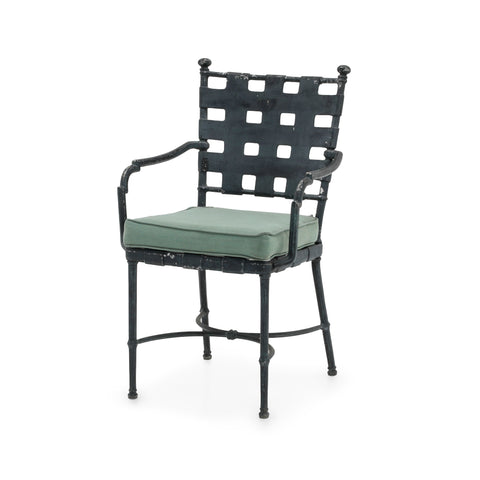 Rustic Black Playboy Mansion Iron Patio Chair