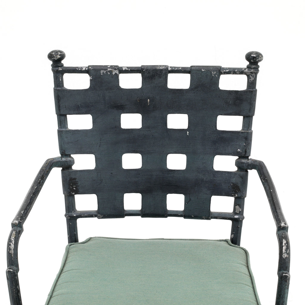 Rustic Black Playboy Mansion Iron Patio Chair