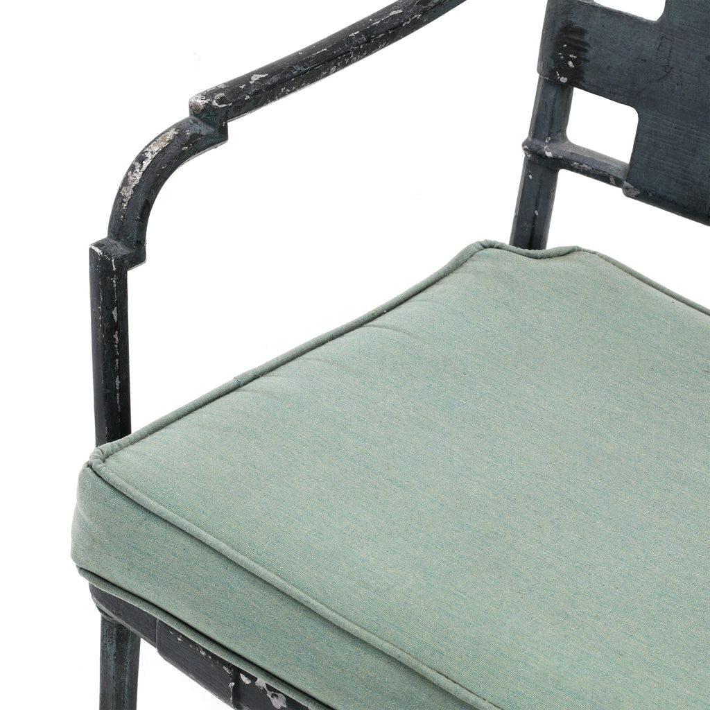 Rustic Black Playboy Mansion Iron Patio Chair