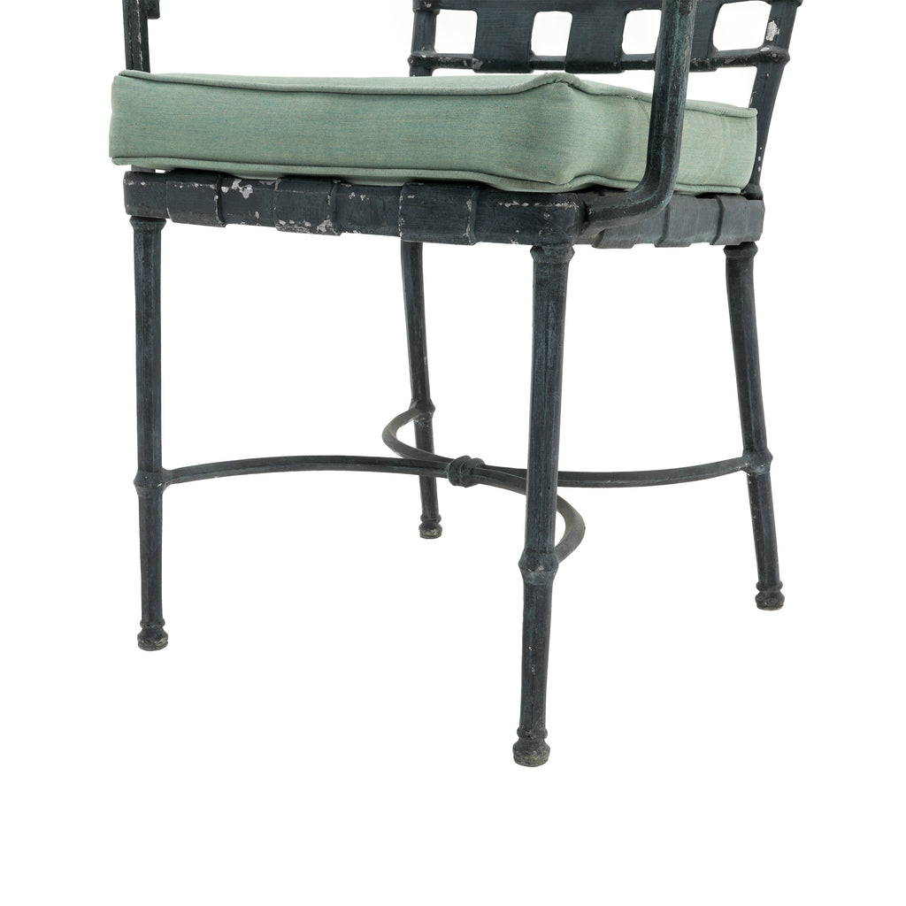 Rustic Black Playboy Mansion Iron Patio Chair