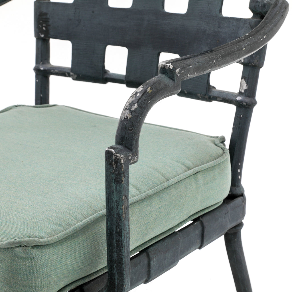 Rustic Black Playboy Mansion Iron Patio Chair