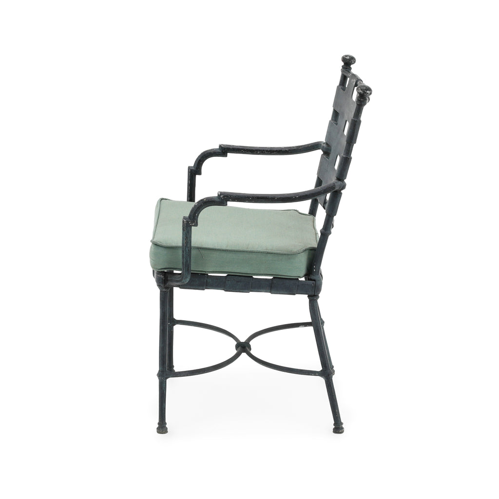 Rustic Black Playboy Mansion Iron Patio Chair