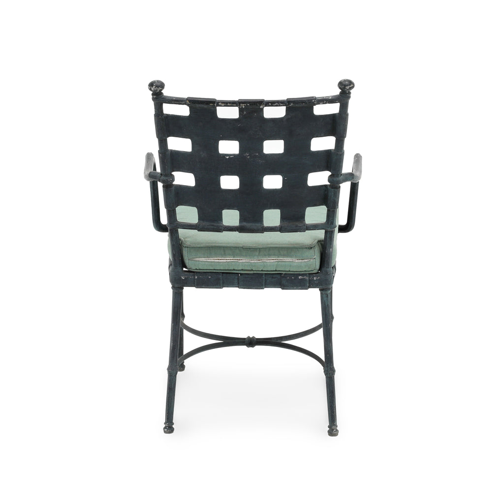 Rustic Black Playboy Mansion Iron Patio Chair